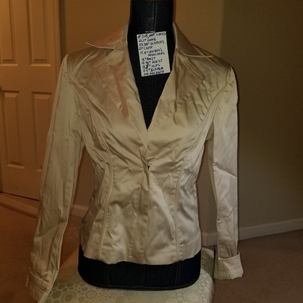 #315 NWOT Work to Weekend Cotton Blend Beige Jackt